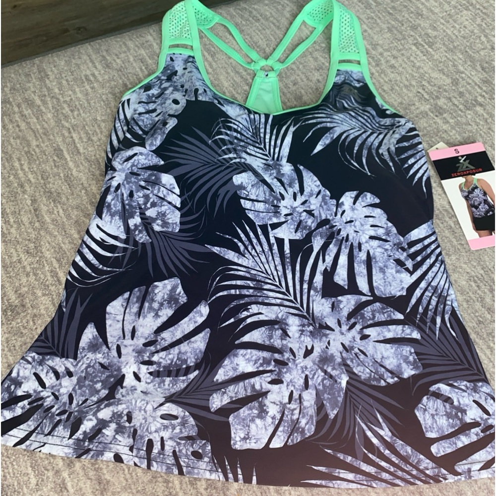 ZeroXposur Women's O-Ring Action Tankini only Swimsuit  Size S  new with tags